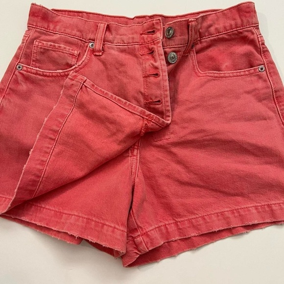 American Eagle Outfitters Skirts | Denim Mom Skort Wild Watermelon - Picture 4 of 8
